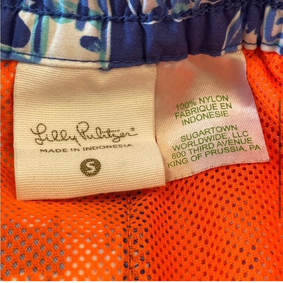 Lilly Pulitzer Run Around Luxletic Short Bomber Blue Get Trunky Elephants Small - Picture 4 of 7
